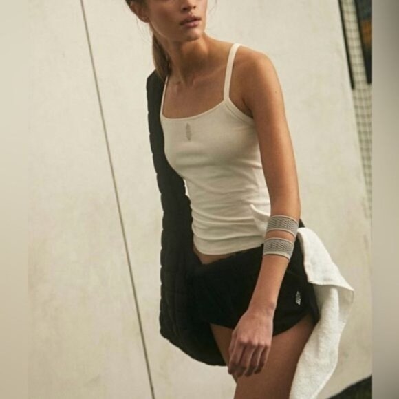 NWT Free People Movement Ivory Strappy Back Tank Top - Picture 2 of 10